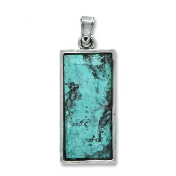 Pendant - Mezuza, Eilat Stone and 925 Sterling Silver, with chain - Image 3