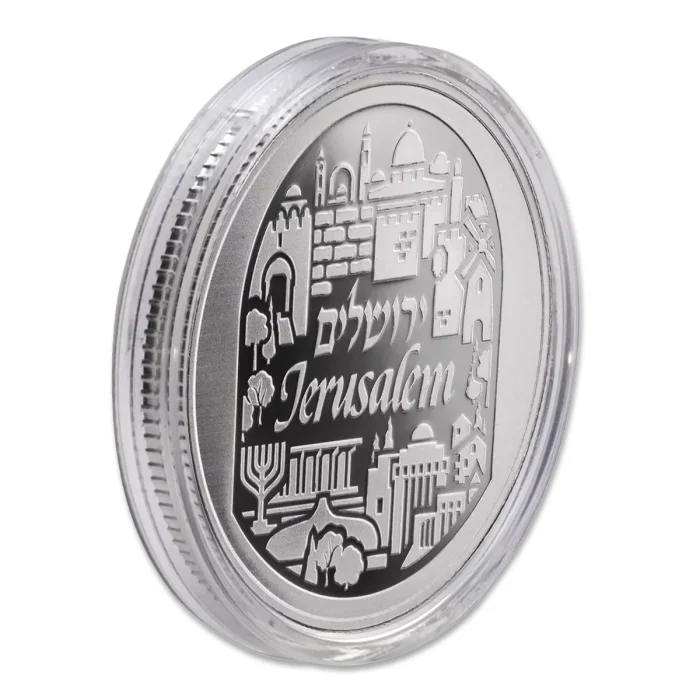 Ounce Silver Bullion - 999 pure silver in a capsule, Jerusalem 2024 - Image 2